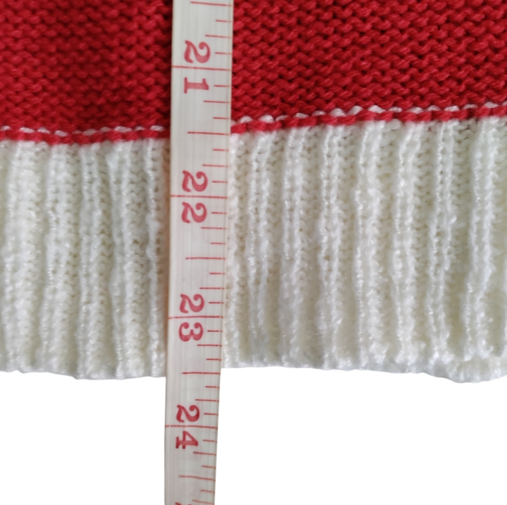 Marled Knit Pullover Sweater Stripe American Flag Size XS Crew Neck Long Sleeve - Picture 8 of 8